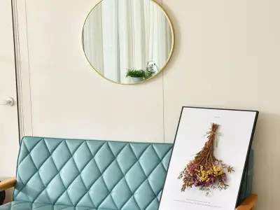 Artbella Gold Round Mirror 3D model