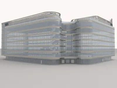 NBK National Bank of Kuwait BUILDING IN EGYPT 3D model