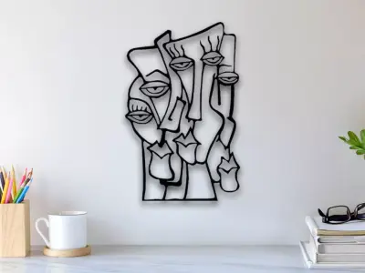 Abstract Eyes Wall Art 3D print model
