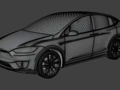 Tesla Model X 3D model by 3d-Car from CGTrader