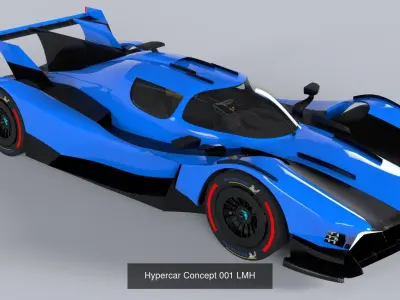 Hypercar Concept 001 3D Model Pack