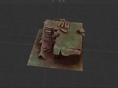 Back Road location Low-poly GameReady model UE5 Low-poly 3D model