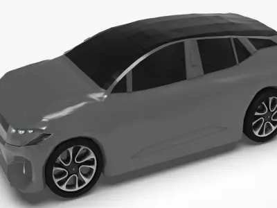 byton m-byte hybrid SUV Low-poly 3D model