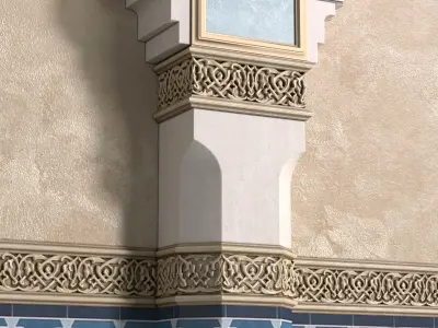 Oriental style arch Arabic wall Oriental Wall paneling 3D model purchase