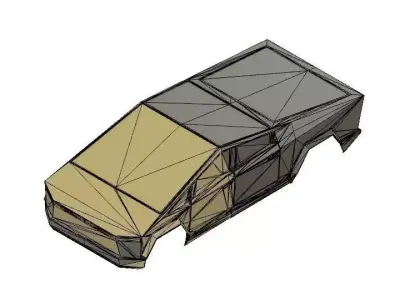 cybertruck 313mm wheelbase 3D print model