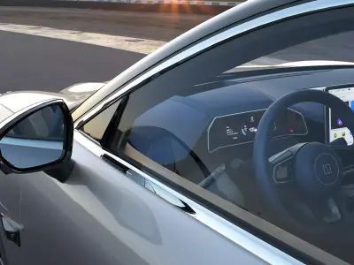 2023 Zeekr001 with lowpoly interior Low-poly 3D model