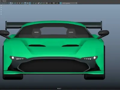 Aston Martin Vulcan Low-poly 3D model