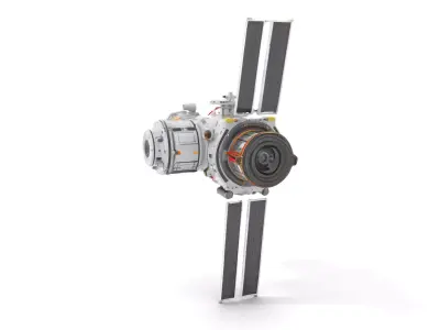 Futuristic Spacecraft model pack Low-poly 3D model