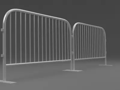 Barriers 6 metal barricade 3D model