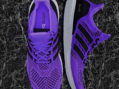 ADIDAS 3D SHOES - BLUE - ULTRABOOST Low-poly 3D model