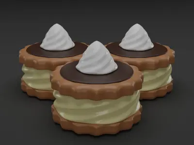 Cream cake 3D model 3D model