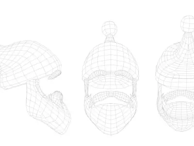 Santa Claus Decorations Low-poly 3D model