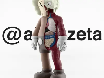 Kaws Flayed Open Companion Textured Low-poly 3D model