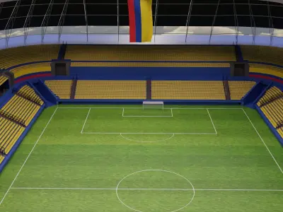 Colombia Football Stadium and Interiors Low-poly 3D model