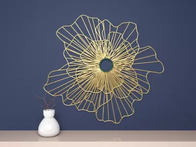 Multi-Layered Petal Background 3D model