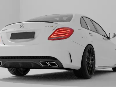 Mercedes C CLASS Low-poly 3D model