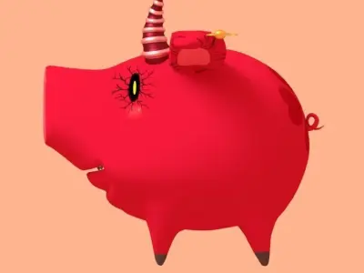 Demon Hawk Low-poly 3D model