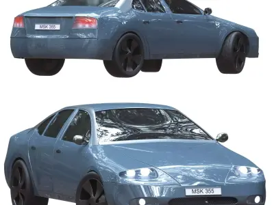 Car modeling Low-poly 3D model