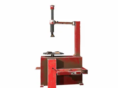 Tire Changer Machine Low-poly 3D model