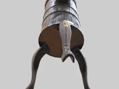 Old Stove Low Poly PBR Low-poly 3D model