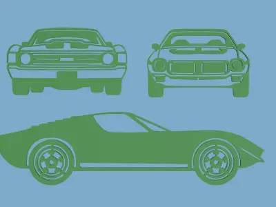 Modern Car Wall Decoration - Handmade 3D Model 3D print model