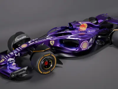 Formula 1 Car - Purple Concept 3D model