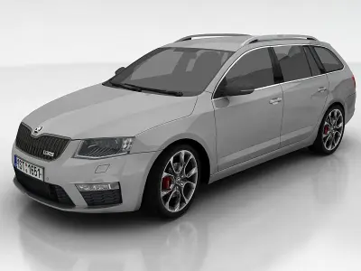 Skoda Octavia 3 RS Kombi Low-poly 3D model