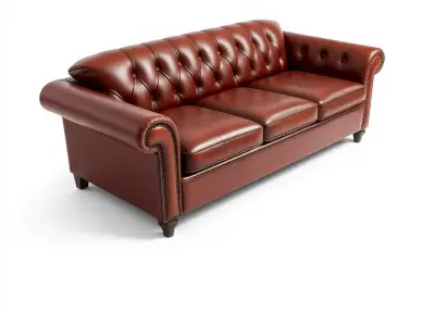 Chesterfield Leather Sofa model pack Low-poly 3D model