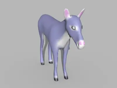 donkey Low-poly 3D model