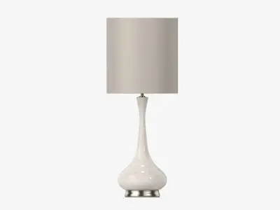 Table lamp with lampshade 02 3D model