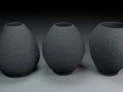 Flower vases set 3D print model