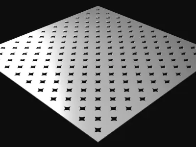 Perforated panel with 12 percent opening 25O08 3D model
