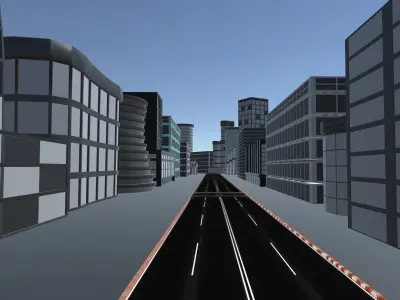 Racing Game Track Low-poly 3D model