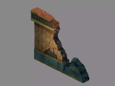Stone Funeral Place - Wall 21 3D model