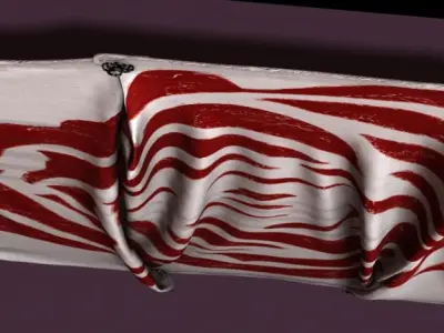 Wall textile coverage 3D model