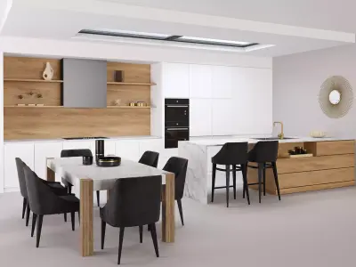 White kitchen  3D model