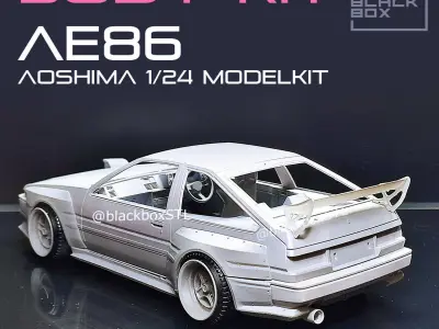 Bodykit for AE86 AOSHIMA 1-24th Modelkit 3D print model