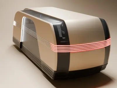 Tesla Robovan Robotaxi Realistic Ready-for-Use With Interior HP 3D model