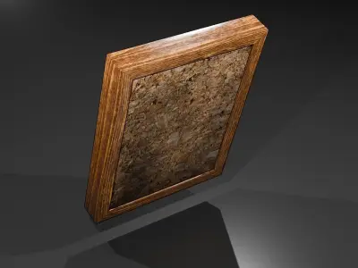 3D Beveled Photo Frame 6x8 -low and high poly Low-poly 3D model