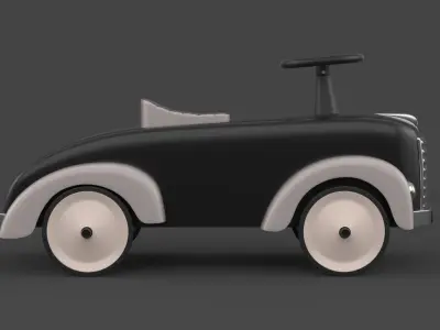 Retro Push Car 3D model