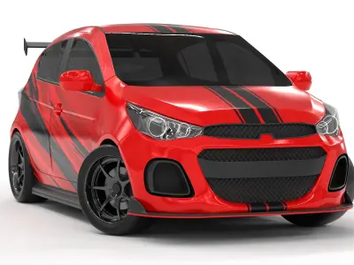 Spark 2024 concept tuning Hatchback Car 3D model