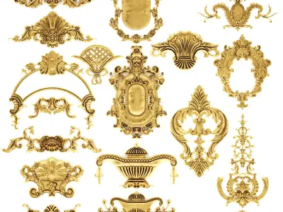 Cartouches SET 31 3D model