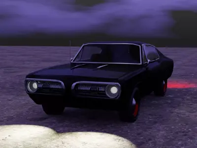 plymouth barracuda 1968 Low-poly 3D model