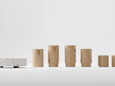 Plant Bamboo Rack 3D model