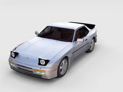 Porsche 944 Turbo S with interior rev 3D model