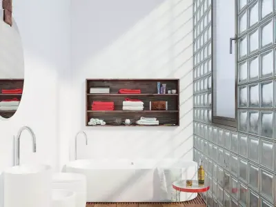 Luxurious Modern Bathroom 3D model