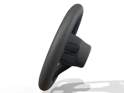 Plain Steering Wheel Low-poly 3D model