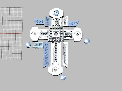2 Colors Fashion Cross 3D print model