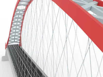 Bridge Bugrinsky Stylized low poly  Low-poly 3D model