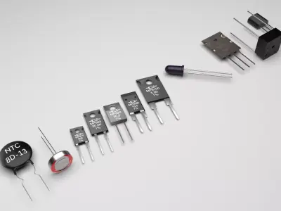 Electronic Components Set 3D model